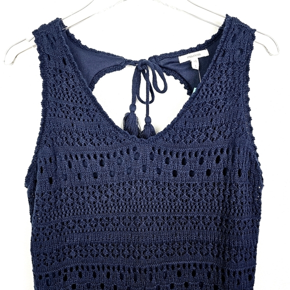 Maurices Navy Blue Crochet Knit Sleeveless Dress NWT - Picture 7 of 11